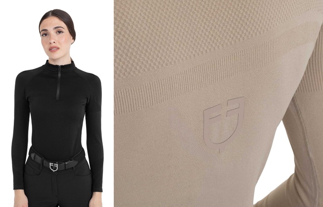 MAGLIA TECNICA DONNA EQUESTRO TECNO KNIT Donna, Polo da allenamento 